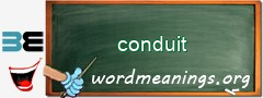 WordMeaning blackboard for conduit